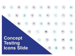 Concept testing icons slide ppt powerpoint presentation summary master slide
