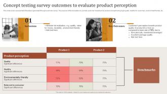 Concept Testing Survey Outcomes To Evaluate Optimizing Strategies For Product