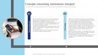 Concepts Concerning Autonomous Transport Shipping And Transport Logistics Management