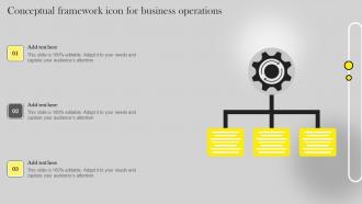 Conceptual Framework Icon For Business Operations