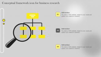 Conceptual Framework Icon For Business Research