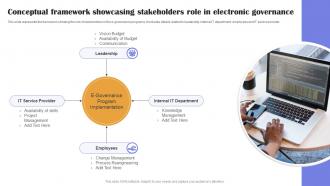 Conceptual Framework Showcasing Stakeholders Role In Electronic Governance