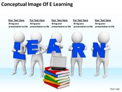 Conceptual image of e learning ppt graphics icons powerpoint