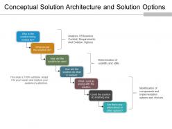 Conceptual solution architecture and solution options ppt slide