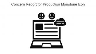 Concern Report For Production Monotone Icon In Powerpoint Pptx Png And Editable Eps Format