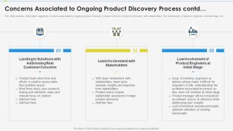 Concerns associated ongoing enabling effective product discovery process