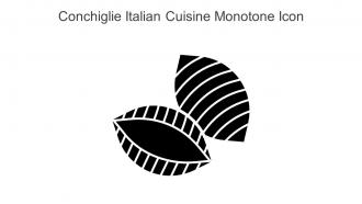 Conchiglie Italian Cuisine Monotone Icon In Powerpoint Pptx Png And Editable Eps Format