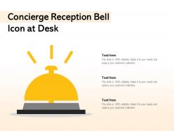 Concierge reception bell icon at desk