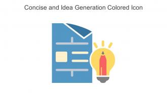 Concise And Idea Generation Colored Icon In Powerpoint Pptx Png And Editable Eps Format