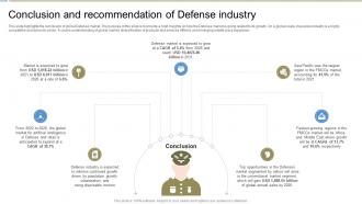 Conclusion And Recommendation Global Defense Industry Report IR SS