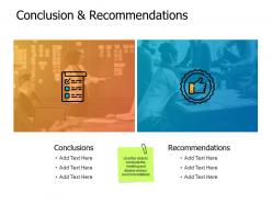 Conclusion and recommendations a462 ppt powerpoint presentation diagrams