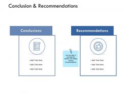 Conclusion and recommendations agenda k219 ppt powerpoint presentation file tutorials