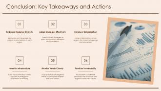 Conclusion Key Takeaways And Actions Multiregional Evolution PPT Slides ACP