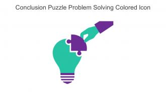 Conclusion Puzzle Problem Solving Colored Icon In Powerpoint Pptx Png And Editable Eps Format