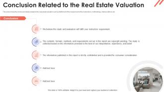 Conclusion related to the real estate valuation property valuation methods for real estate investors