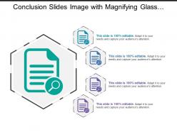 Conclusion slides image with magnifying glass and document