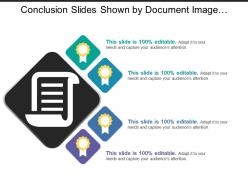Conclusion slides shown by document image and medal image