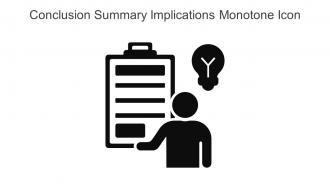 Conclusion Summary Implications Monotone Icon In Powerpoint Pptx Png And Editable Eps Format