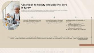Conclusion To Beauty And Personal Care Industry Beauty And Personal Care IR SS
