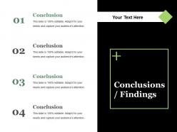 Conclusions findings ppt summary layout ideas