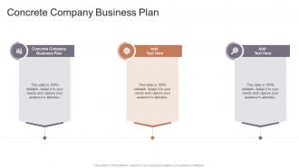Concrete Company Business Plan In Powerpoint And Google Slides Cpb