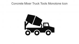 Concrete Mixer Truck Tools Monotone Icon In Powerpoint Pptx Png And Editable Eps Format