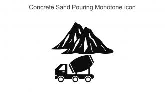Concrete Sand Pouring Monotone Icon In Powerpoint Pptx Png And Editable Eps Format