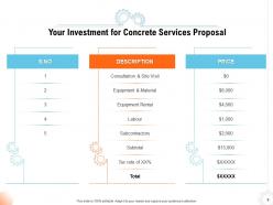 Concrete services proposal powerpoint presentation slides