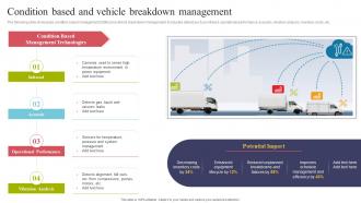 Condition Based And Vehicle Breakdown Management Using IOT Technologies For Better Logistics