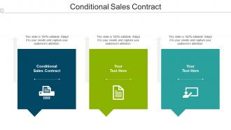 Conditional Sales Contract Ppt Powerpoint Presentation Show Design Templates Cpb