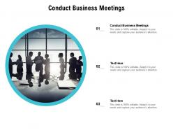 Conduct business meetings ppt powerpoint inspiration graphics download cpb