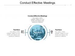 Conduct effective meetings ppt powerpoint presentation images cpb