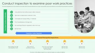 Conduct Inspection To Examine Poor Work Practices Best Practices For Workplace Security