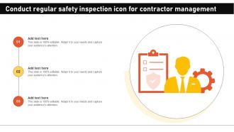 Conduct Regular Safety Inspection Icon For Contractor Management