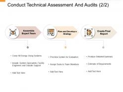 Conduct technical assessment and audits expert team ppt powerpoint slides