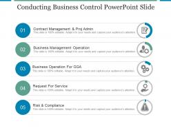 Conducting business control powerpoint slide