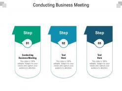 Conducting business meeting ppt powerpoint presentation ideas template cpb