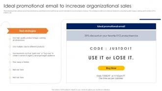 Conducting Competitor Analysis Ideal Promotional Email To Increase Organizational Sales MKT SS V