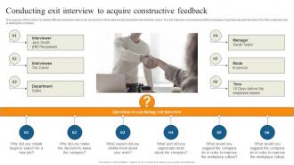 Conducting Exit Interview To Acquire Reducing Staff Turnover Rate With Retention Tactics
