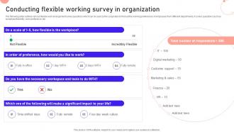 Conducting Flexible Working Survey In Organization Remote Working Strategies For SaaS