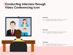 Conducting interview through video conferencing icon