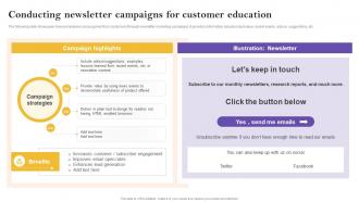 Conducting Newsletter Campaigns For Customer Education Definitive Guide To Marketing Strategy Mkt Ss