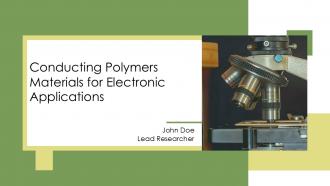 Conducting Polymers Materials Electronic Applications PPT Presentation ST AI