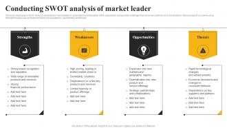 Conducting Swot Analysis Of Market Leader Market Leadership Mastery Strategy SS