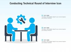 Conducting technical round of interview icon