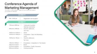 Conference Agenda Business Marketing Management Environment Responsibility