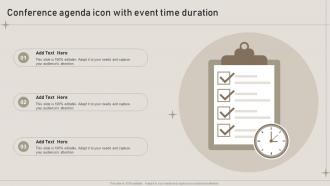Conference Agenda Icon With Event Time Duration