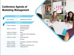 Conference agenda of marketing management