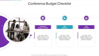 Conference Budget Checklist In Powerpoint And Google Slides Cpb