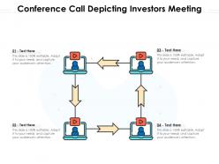 Conference call depicting investors meeting